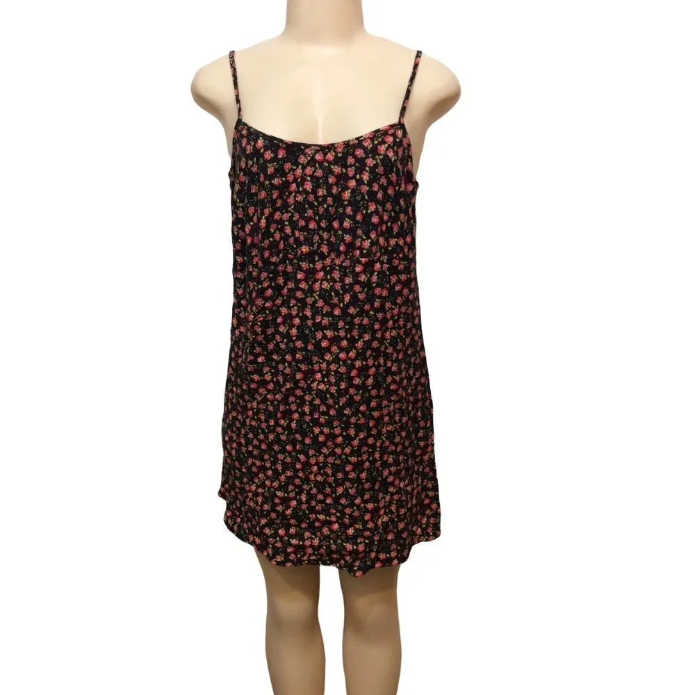 WILD Fable Slip Dress Black Floral - Picture 1 of 5
